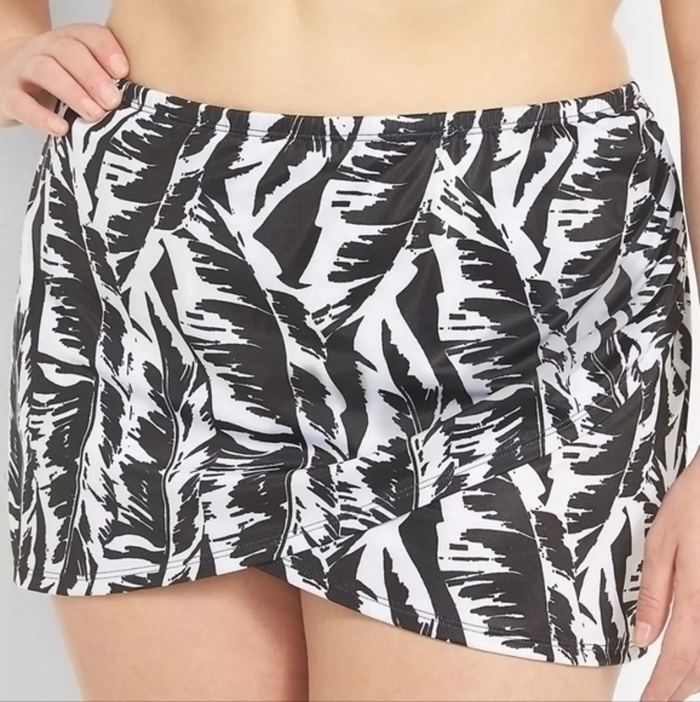 Lane Bryant‎ Cacique Women's Wrap Swim Skirt Skirted Swimsuit Bottom Skort